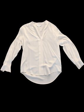 Equipment‎ Ivory Silk V-neck Long Sleeve Blouse XS